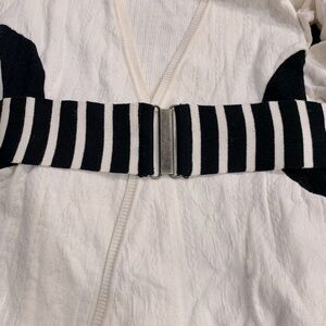 Anthropologie Moth Belted Cardigan Sweater Ivory & Black S